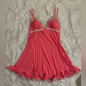 Victoria Secret sexy neon pinkish soft lingerie slip dress Small